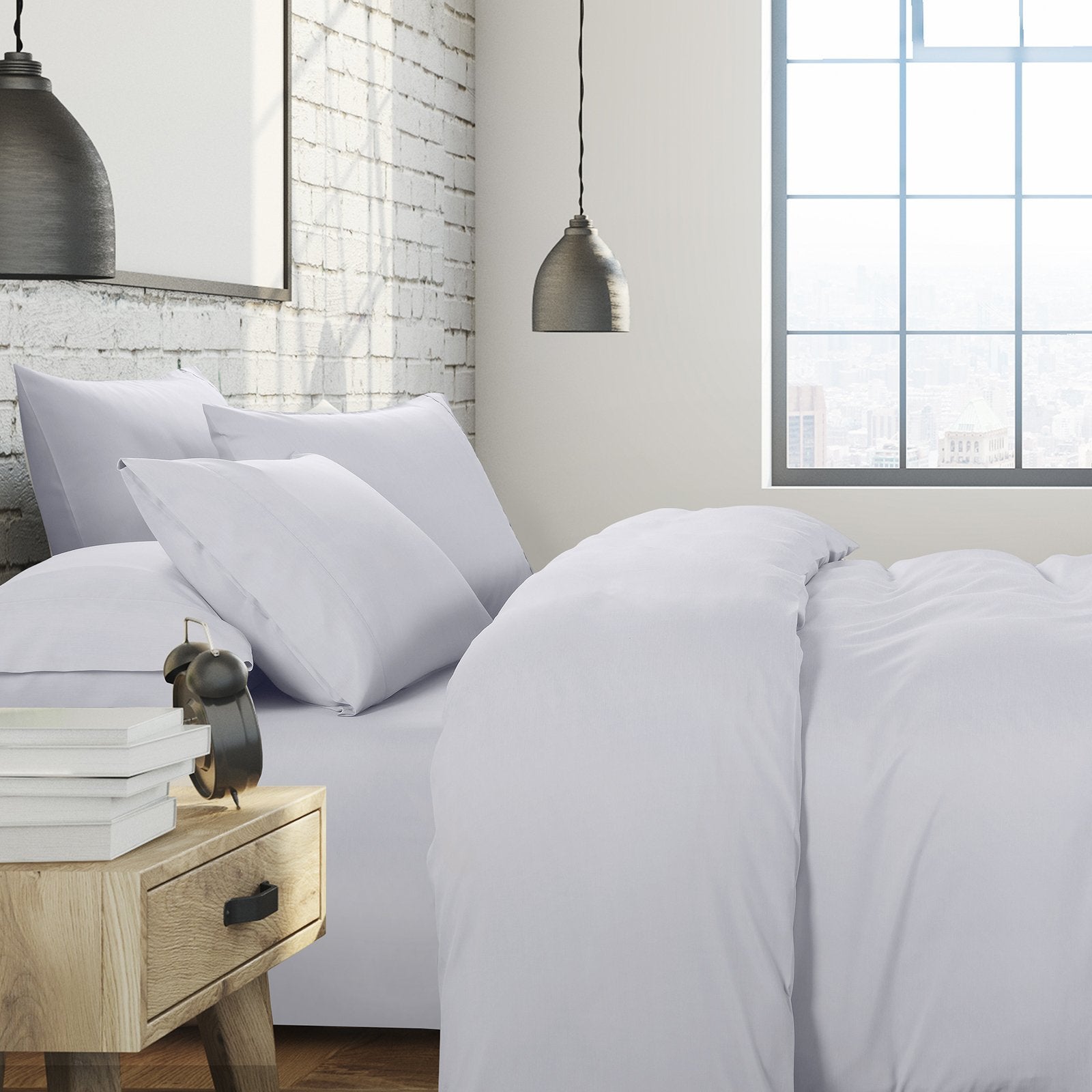 Royal Comfort 1500 Thread Count 6 Piece Cotton Rich Bedroom Collection Set King White - Bedzy Australia