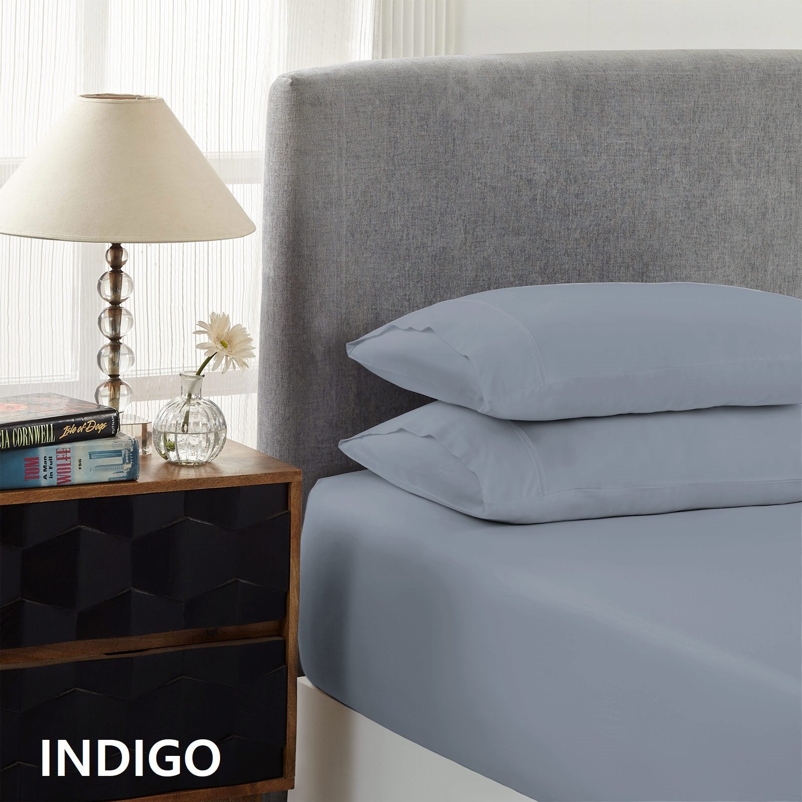 Royal Comfort 1500 Thread Count Cotton Rich Sheet Set 3 Piece Ultra Soft Bedding King Indigo - Bedzy Australia