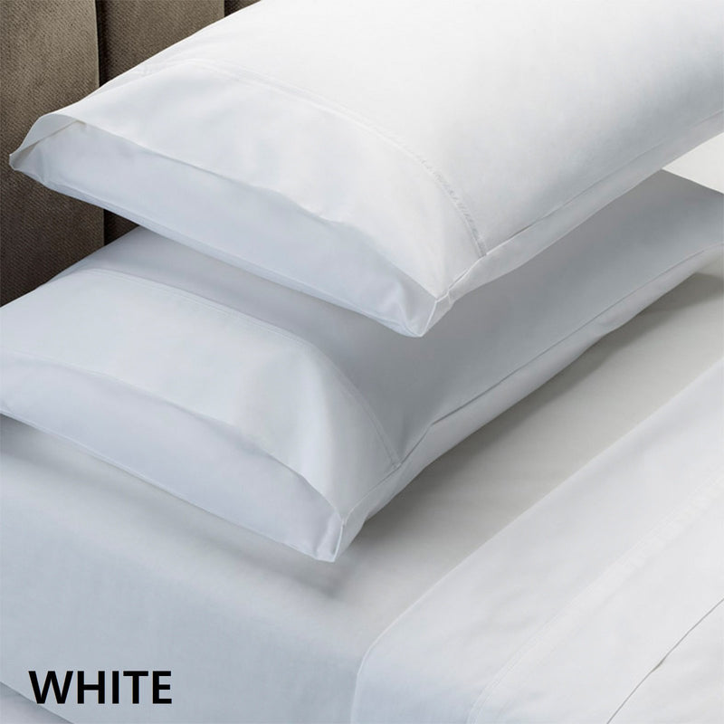 Royal Comfort 1500 Thread Count Cotton Rich Sheet Set 4 Piece Ultra Soft Bedding Queen White - Bedzy Australia