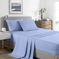 2000 Thread Count Bamboo Cooling Sheet Set Ultra Soft Bedding Double Light Blue
