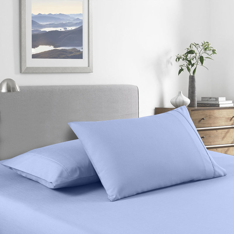 Royal Comfort 2000 Thread Count Bamboo Cooling Sheet Set Ultra Soft Bedding Double Light Blue - Bedzy Australia
