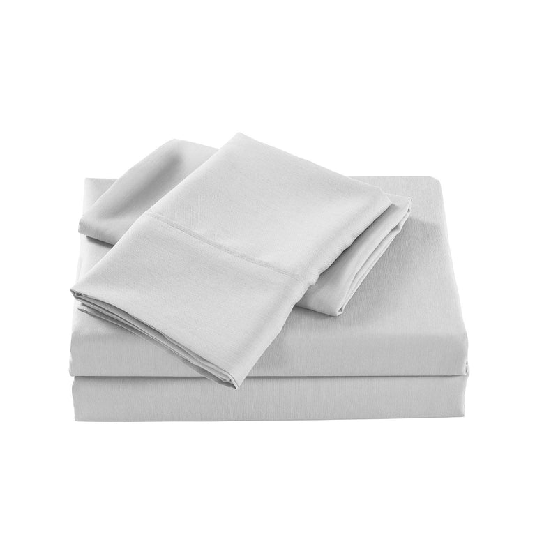 Royal Comfort 2000 Thread Count Bamboo Cooling Sheet Set Ultra Soft Bedding Double Pearl Stone - Bedzy Australia