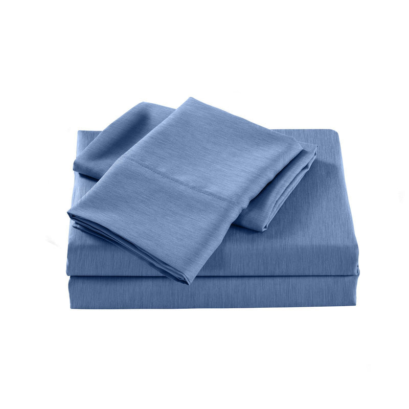 Royal Comfort 2000 Thread Count Bamboo Cooling Sheet Set Ultra Soft Bedding King Denim - Bedzy Australia - Home & Garden > Bedding