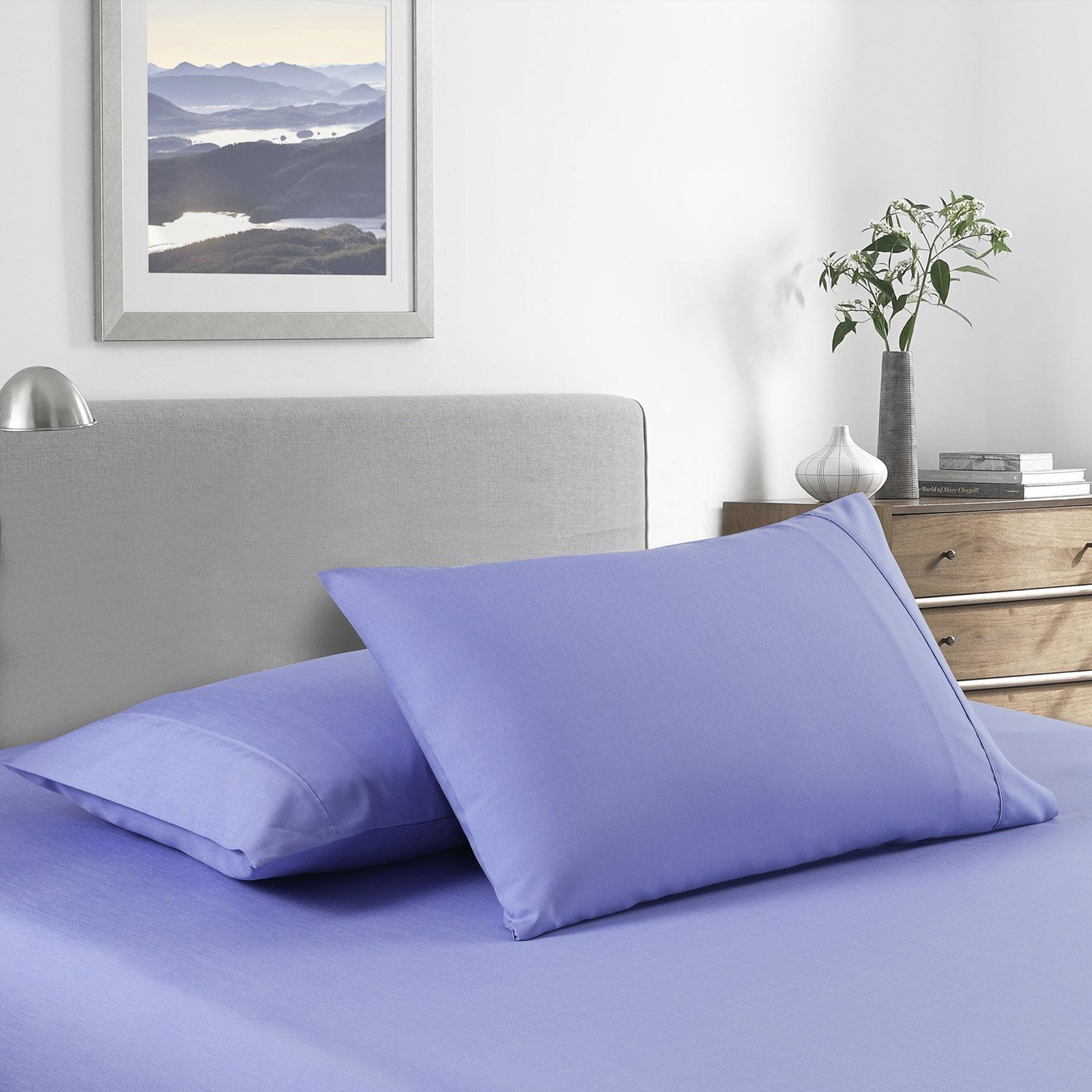 Royal Comfort 2000 Thread Count Bamboo Cooling Sheet Set Ultra Soft Bedding King Mid Blue - Bedzy Australia