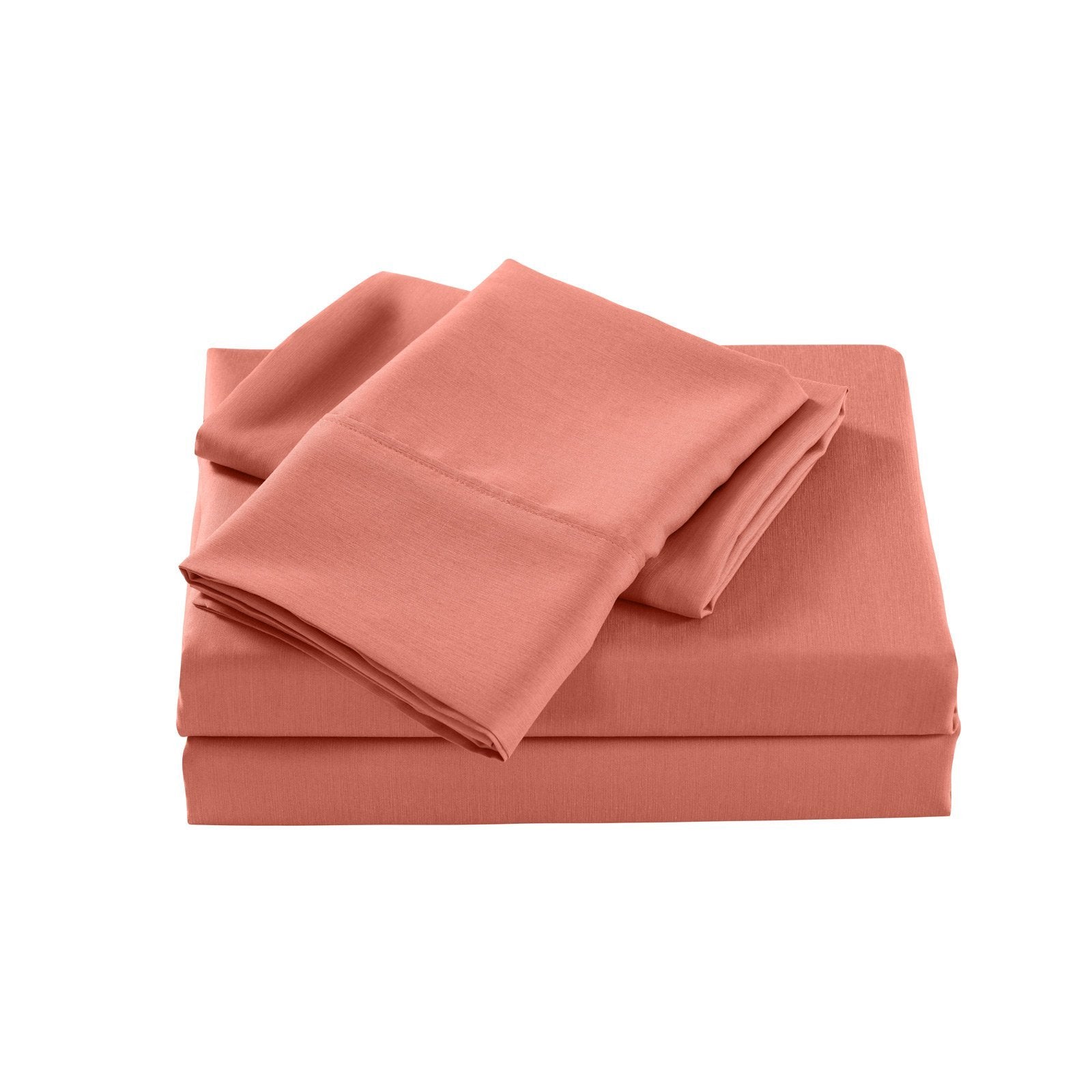 Royal Comfort 2000 Thread Count Bamboo Cooling Sheet Set Ultra Soft Bedding King Peach - Bedzy Australia