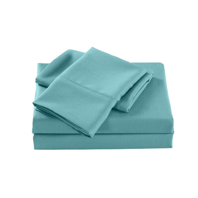 Royal Comfort 2000 Thread Count Bamboo Cooling Sheet Set Ultra Soft Bedding Single Aqua - Bedzy Australia