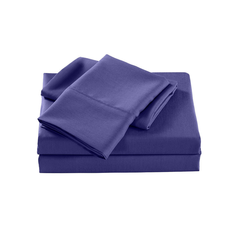 Royal Comfort 2000 Thread Count Bamboo Cooling Sheet Set Ultra Soft Bedding Single Royal Blue - Bedzy Australia