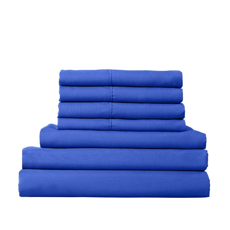 Royal Comfort 2000TC 6 Piece Bamboo Sheet & Quilt Cover Set Cooling Breathable Queen Royal Blue - Bedzy Australia (ABN 18 642 972 209) - Cheap affordable bedroom furniture shop near me Australia