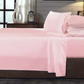 250TC Organic 100% Cotton Sheet Set 4 Piece Luxury Hotel Style Double Blush