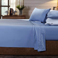 250TC Organic 100% Cotton Sheet Set 4 Piece Luxury Hotel Style Double Indigo