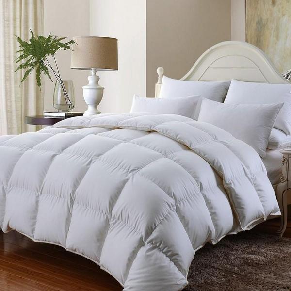 Royal Comfort 350GSM Bamboo Quilt, 2000TC Sheet Set And 2 Pack Duck Pillows Set Single White - Bedzy Australia - Home & Garden > Bedding