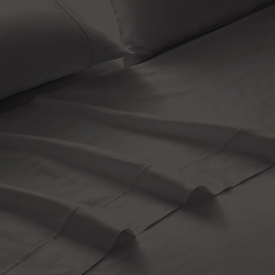 Royal Comfort 4 Piece 1500TC Sheet Set And Goose Feather Down Pillows 2 Pack Set King Dusk Grey - Bedzy Australia