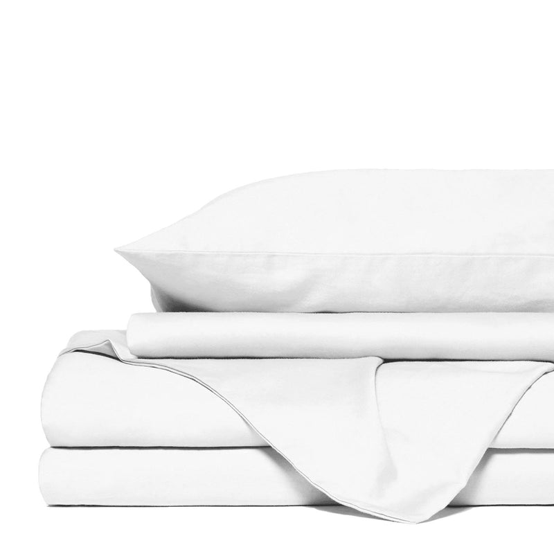 Royal Comfort 4 Piece 1500TC Sheet Set And Goose Feather Down Pillows 2 Pack Set Queen White - Bedzy Australia