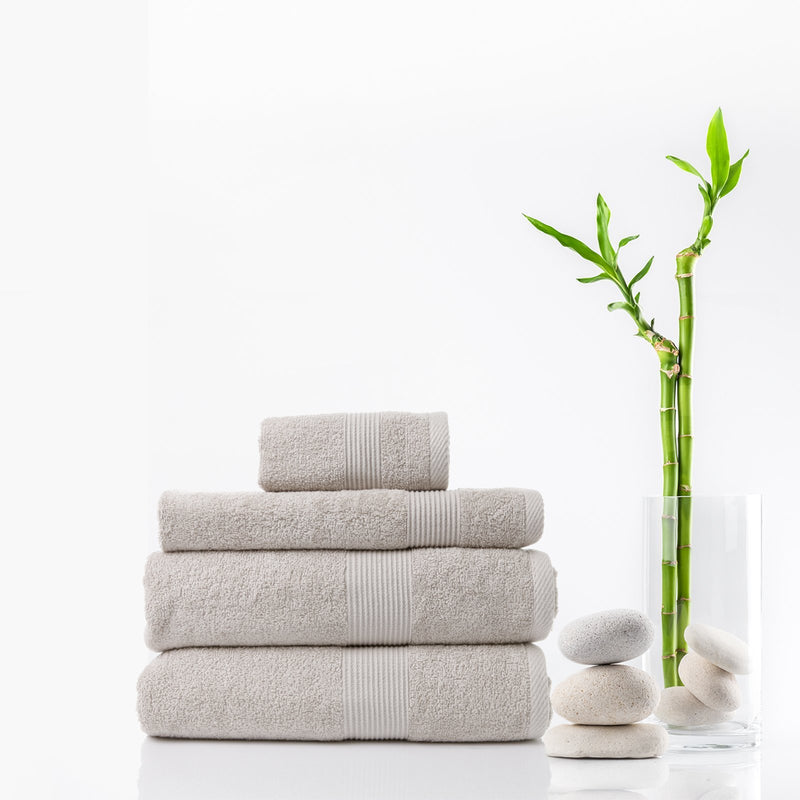 Royal Comfort 4 Piece Cotton Bamboo Towel Set 450GSM Luxurious Absorbent Plush Sea Holly - Bedzy Australia