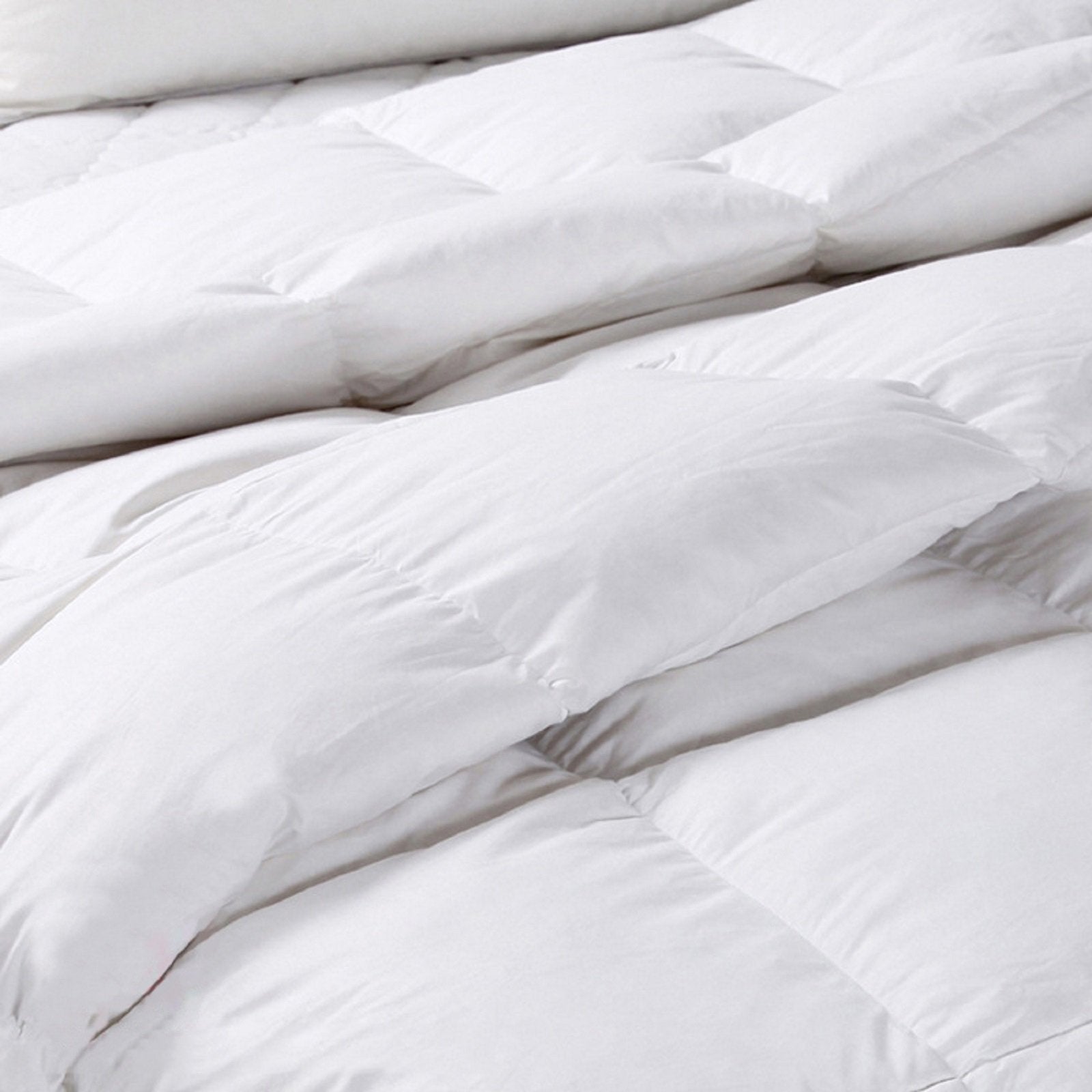 Royal Comfort 50% Goose Feather 50% Down 500GSM Quilt Duvet Deluxe Soft Touch Double White - Bedzy Australia