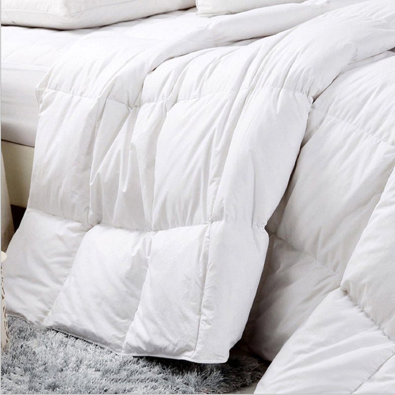 Royal Comfort 500GSM Plush Duck Feather Down Quilt Ultra Warm Soft - All Seasons Double White - Bedzy Australia