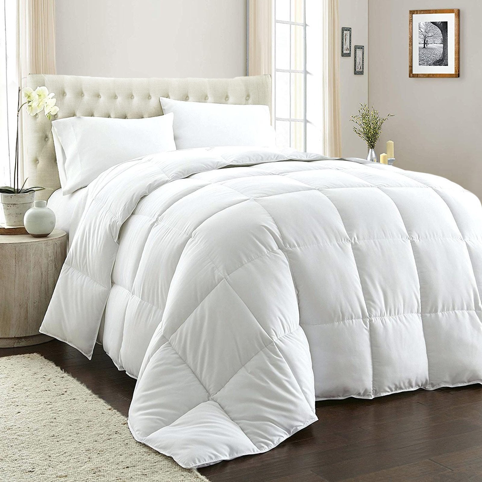 Royal Comfort 800GSM Quilt Down Alternative Doona Duvet Cotton Cover Hotel Grade Queen White - Bedzy Australia