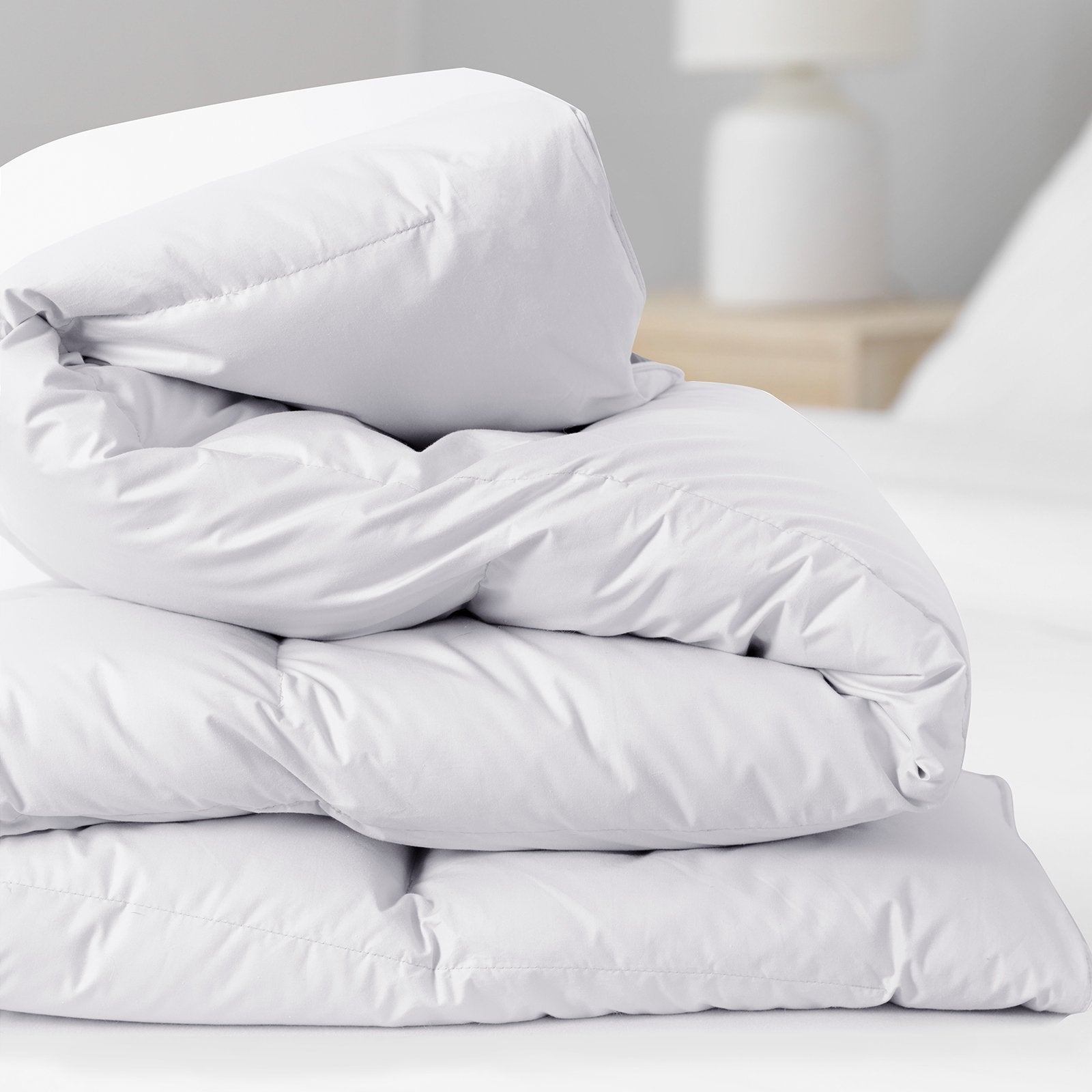 Royal Comfort 800GSM Silk Blend Quilt Duvet Ultra Warm Winter Weight Doona Single White - Bedzy Australia