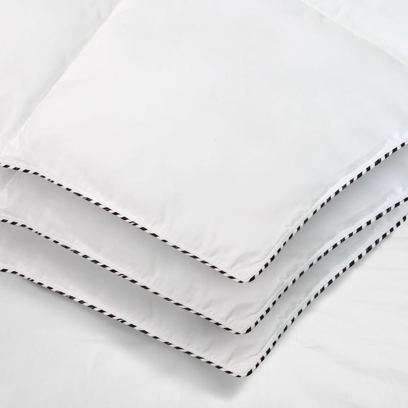 Royal Comfort Bamboo Blend Quilt 250GSM Luxury Doona Duvet 100% Cotton Cover Double White - Bedzy Australia