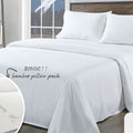 Bamboo Blend Sheet Set 1000TC and Bamboo Pillows 2 Pack Ultra Soft King White