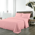 Bamboo Blended Sheet & Pillowcases Set 1000TC Ultra Soft Bedding King Blush