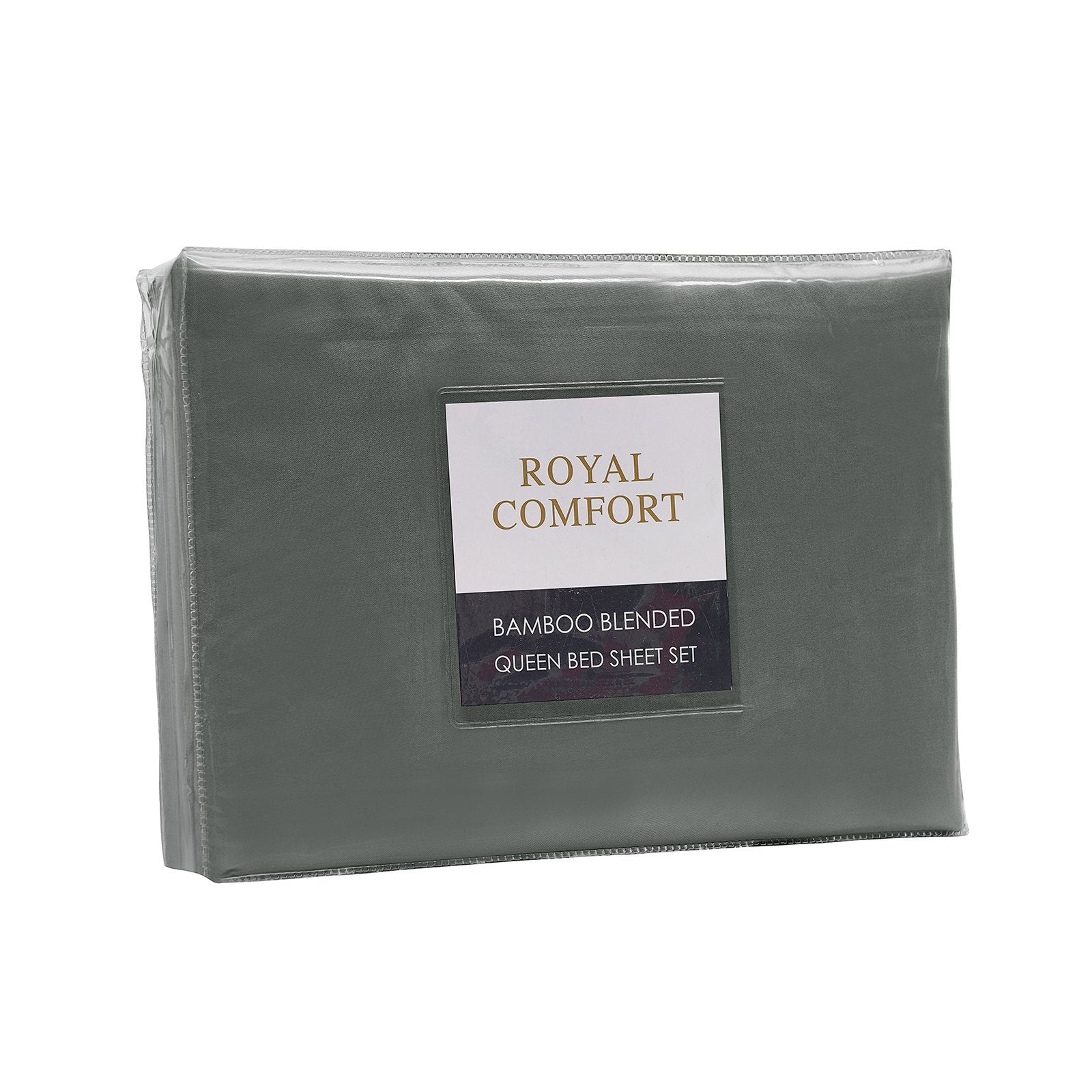 Royal Comfort Bamboo Blended Sheet & Pillowcases Set 1000TC Ultra Soft Bedding Queen Charcoal - Bedzy Australia