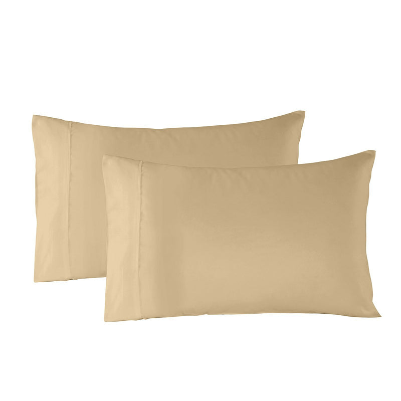 Royal Comfort Bamboo Blended Sheet & Pillowcases Set 1000TC Ultra Soft Bedding Queen Oatmeal - Bedzy Australia