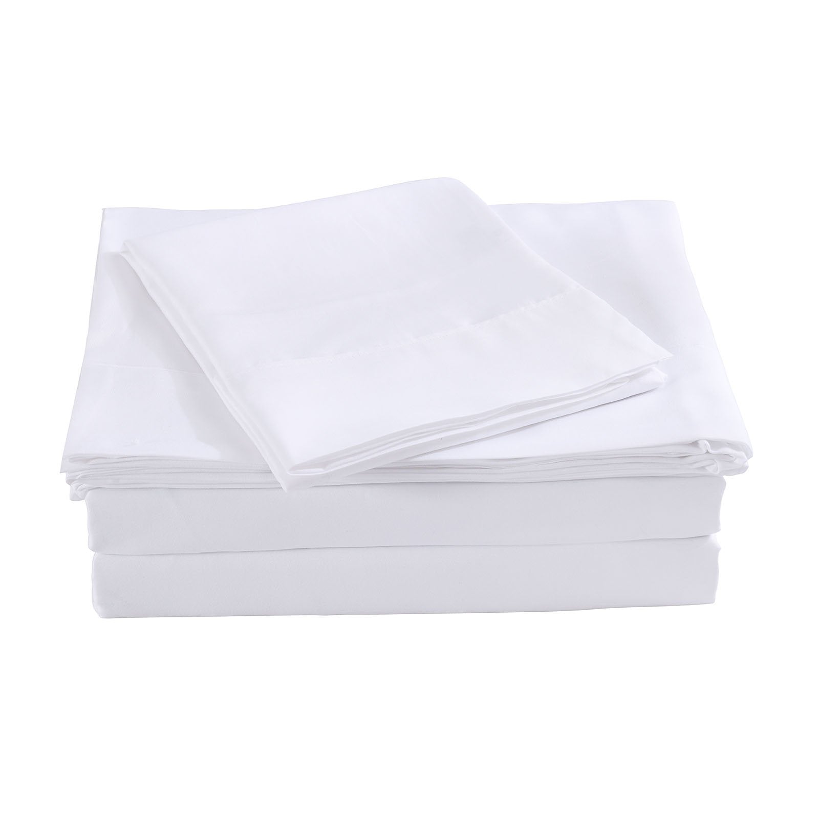 Royal Comfort Bamboo Blended Sheet & Pillowcases Set 1000TC Ultra Soft Bedding Queen White - Bedzy Australia