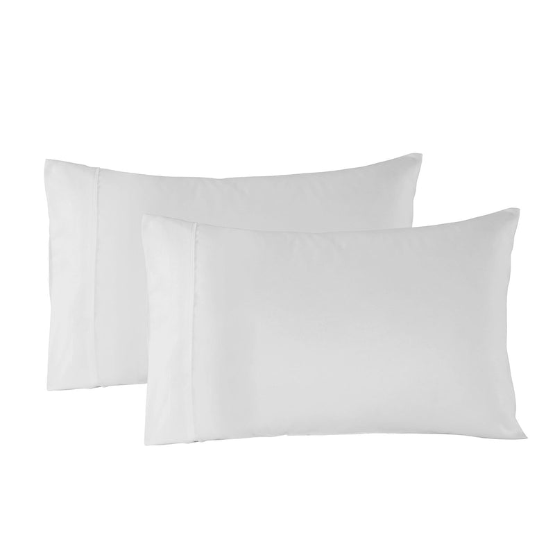 Royal Comfort Bamboo Blended Sheet & Pillowcases Set 1000TC Ultra Soft Bedding Queen White - Bedzy Australia