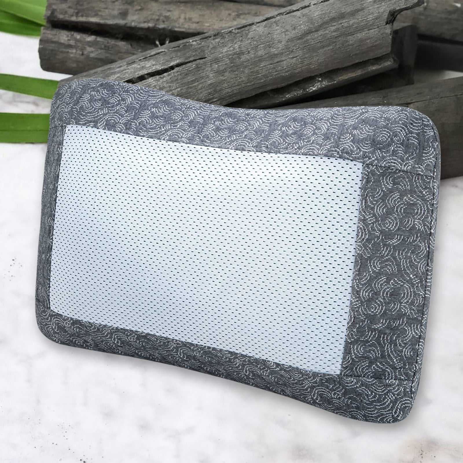 Royal Comfort Cool Gel Charcoal Infused High Density Memory Foam Pillow 40 x 60 cm Charcoal, Blue - Bedzy Australia