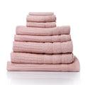 Eden Egyptian Cotton 600GSM 8 Piece Luxury Bath Towels Set 8 Piece Blush