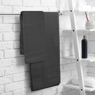 Royal Comfort Eden Egyptian Cotton 600GSM 8 Piece Luxury Bath Towels Set 8 Piece Granite - Bedzy Australia