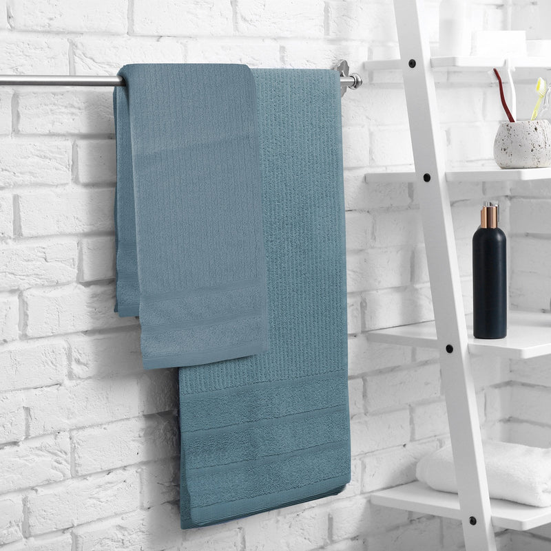 Royal Comfort Eden Egyptian Cotton 600GSM 8 Piece Luxury Bath Towels Set 8 Piece Turquoise - Bedzy Australia - Home & Garden > Bathroom Accessories