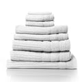Eden Egyptian Cotton 600GSM 8 Piece Luxury Bath Towels Set 8 Piece White