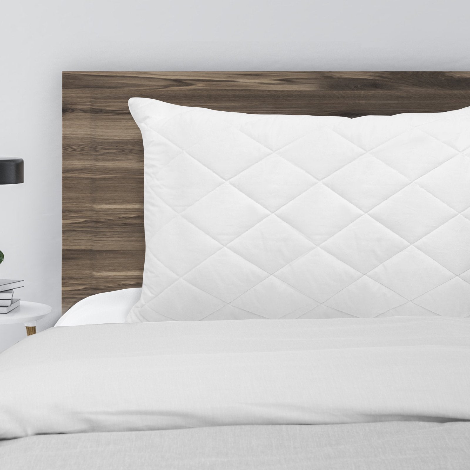 Royal Comfort Luxury Bamboo Blend Quilted Pillow Single Pack Extra Fill Support 50 x 75cm White - Bedzy Australia