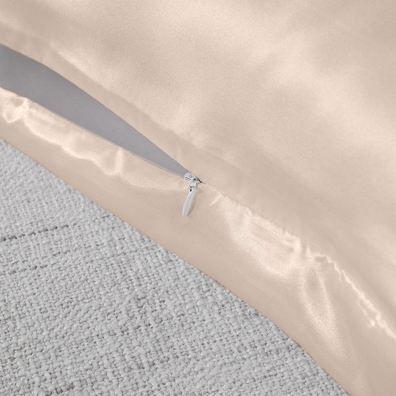 Royal Comfort Mulberry Soft Silk Hypoallergenic Pillowcase Twin Pack 51 x 76cm 51 x 76 cm Champagne Pink - Bedzy Australia