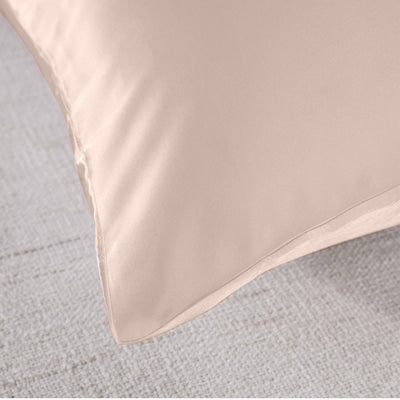 Royal Comfort Mulberry Soft Silk Hypoallergenic Pillowcase Twin Pack 51 x 76cm 51 x 76 cm Champagne Pink - Bedzy Australia