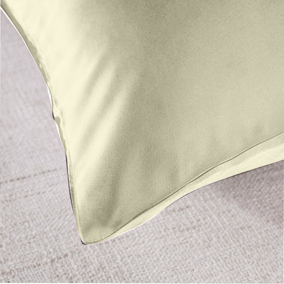Royal Comfort Mulberry Soft Silk Hypoallergenic Pillowcase Twin Pack 51 x 76cm 51 x 76 cm Ivory - Bedzy Australia