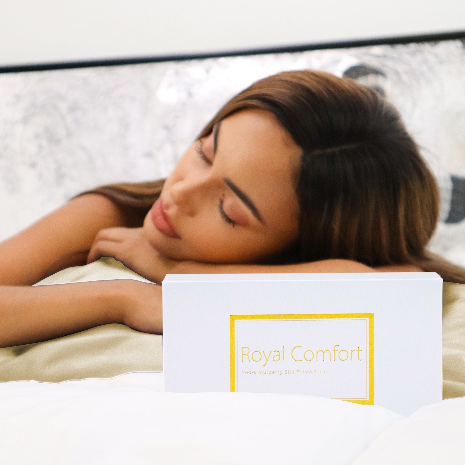 Royal Comfort Mulberry Soft Silk Hypoallergenic Pillowcase Twin Pack 51 x 76cm 51 x 76 cm Ivory - Bedzy Australia