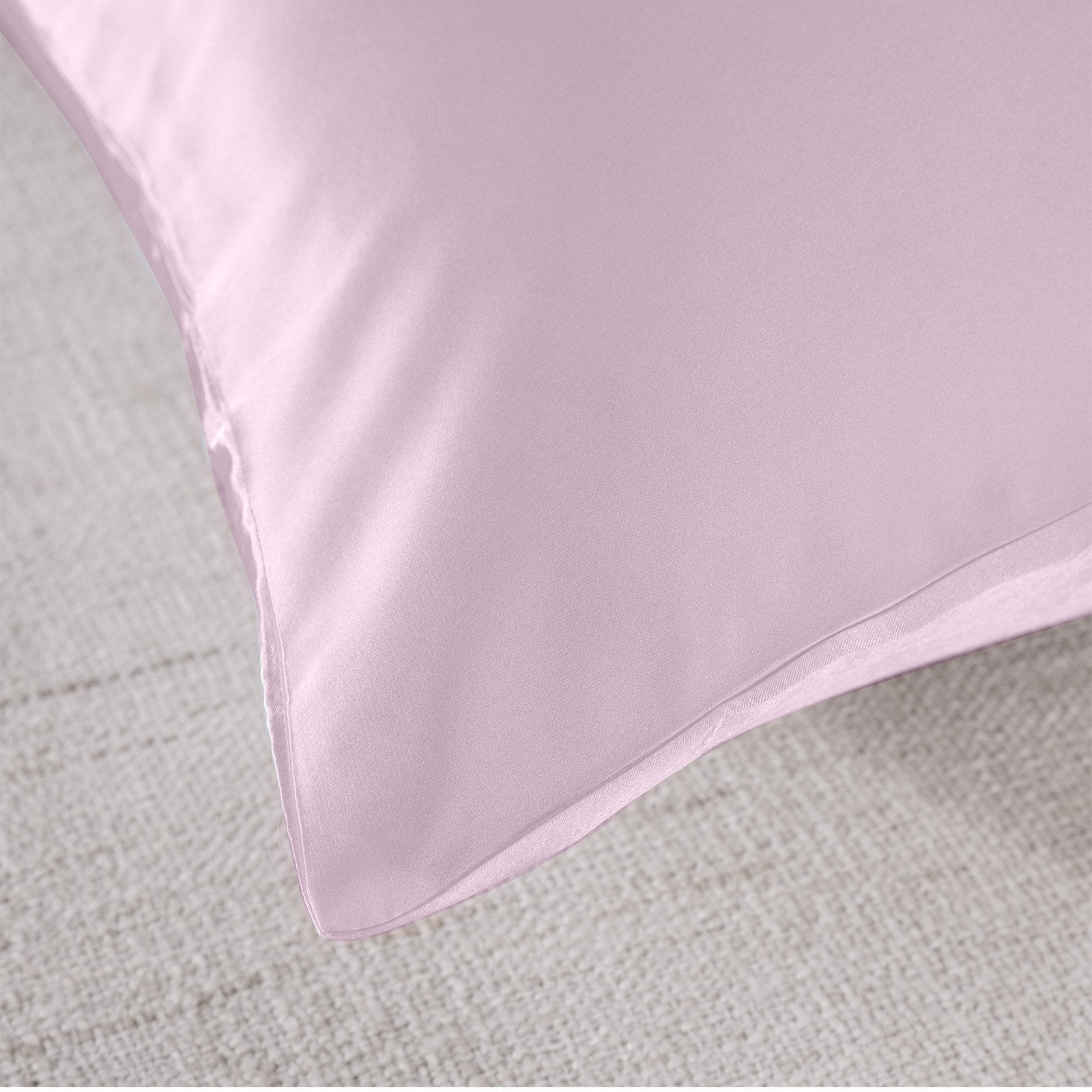 Royal Comfort Mulberry Soft Silk Hypoallergenic Pillowcase Twin Pack 51 x 76cm 51 x 76 cm Lilac - Bedzy Australia
