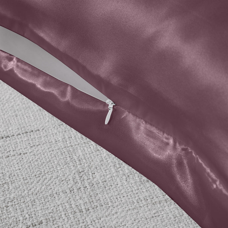 Royal Comfort Mulberry Soft Silk Hypoallergenic Pillowcase Twin Pack 51 x 76cm 51 x 76 cm Malaga Wine - Bedzy Australia