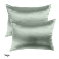 Mulberry Soft Silk Hypoallergenic Pillowcase Twin Pack 51 x 76cm 51 x 76 cm Sage