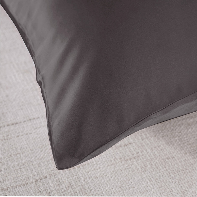 Royal Comfort Pure Silk Pillow Case 100% Mulberry Silk Hypoallergenic Pillowcase 51 x 76 cm Charcoal - Bedzy Australia