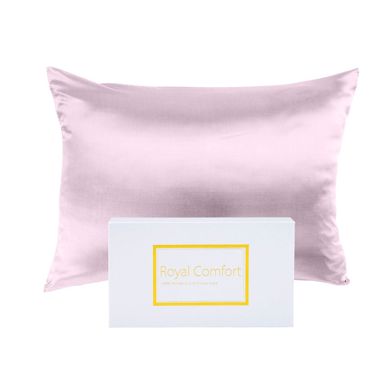 Royal Comfort Pure Silk Pillow Case 100% Mulberry Silk Hypoallergenic Pillowcase 51 x 76 cm Lilac - Bedzy Australia