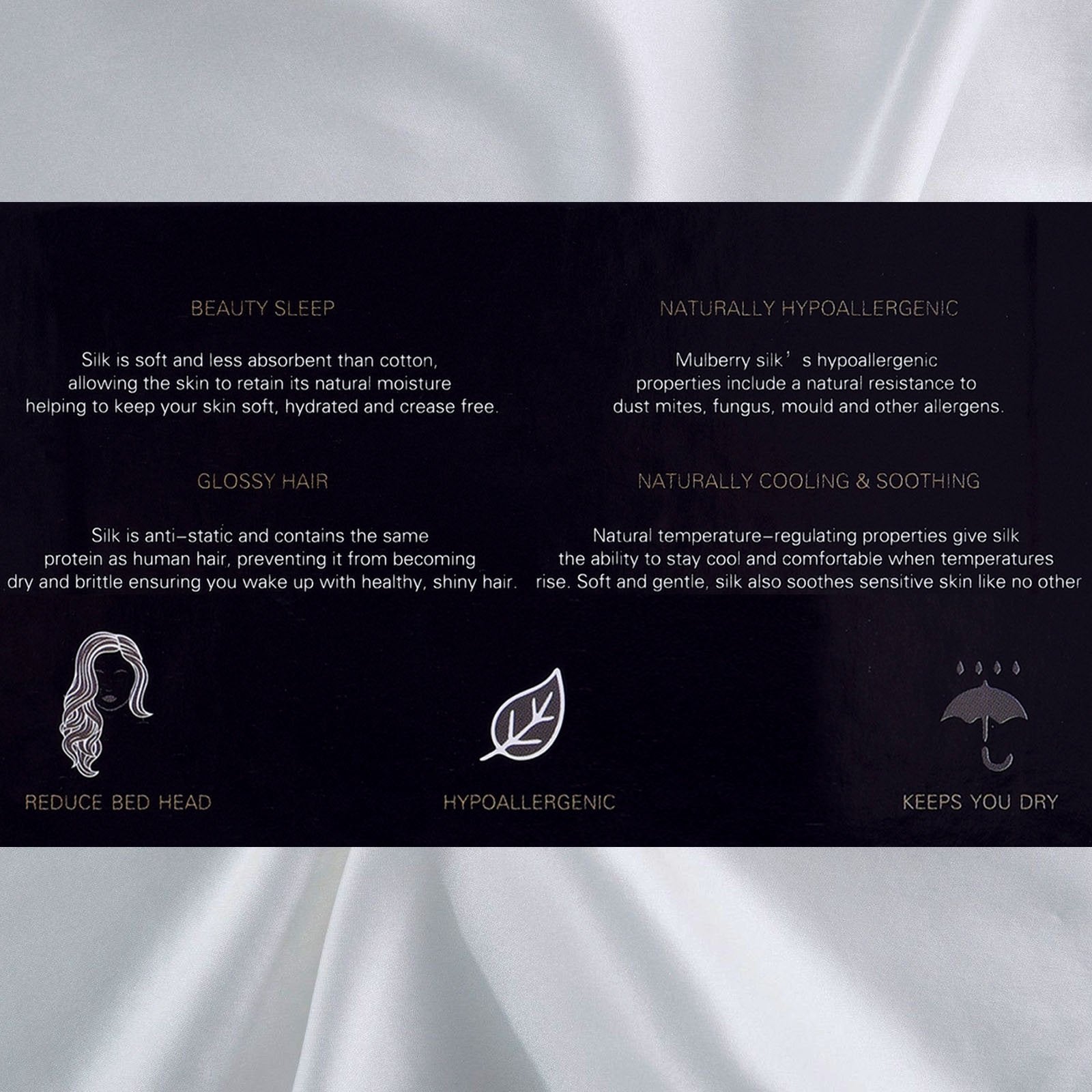 Royal Comfort Pure Silk Pillow Case 100% Mulberry Silk Hypoallergenic Pillowcase 51 x 76 cm Silver - Bedzy Australia