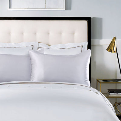 Royal Comfort Pure Silk Pillow Case 100% Mulberry Silk Hypoallergenic Pillowcase 51 x 76 cm Silver - Bedzy Australia