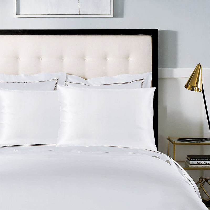 Royal Comfort Pure Silk Pillow Case 100% Mulberry Silk Hypoallergenic Pillowcase 51 x 76 cm White - Bedzy Australia