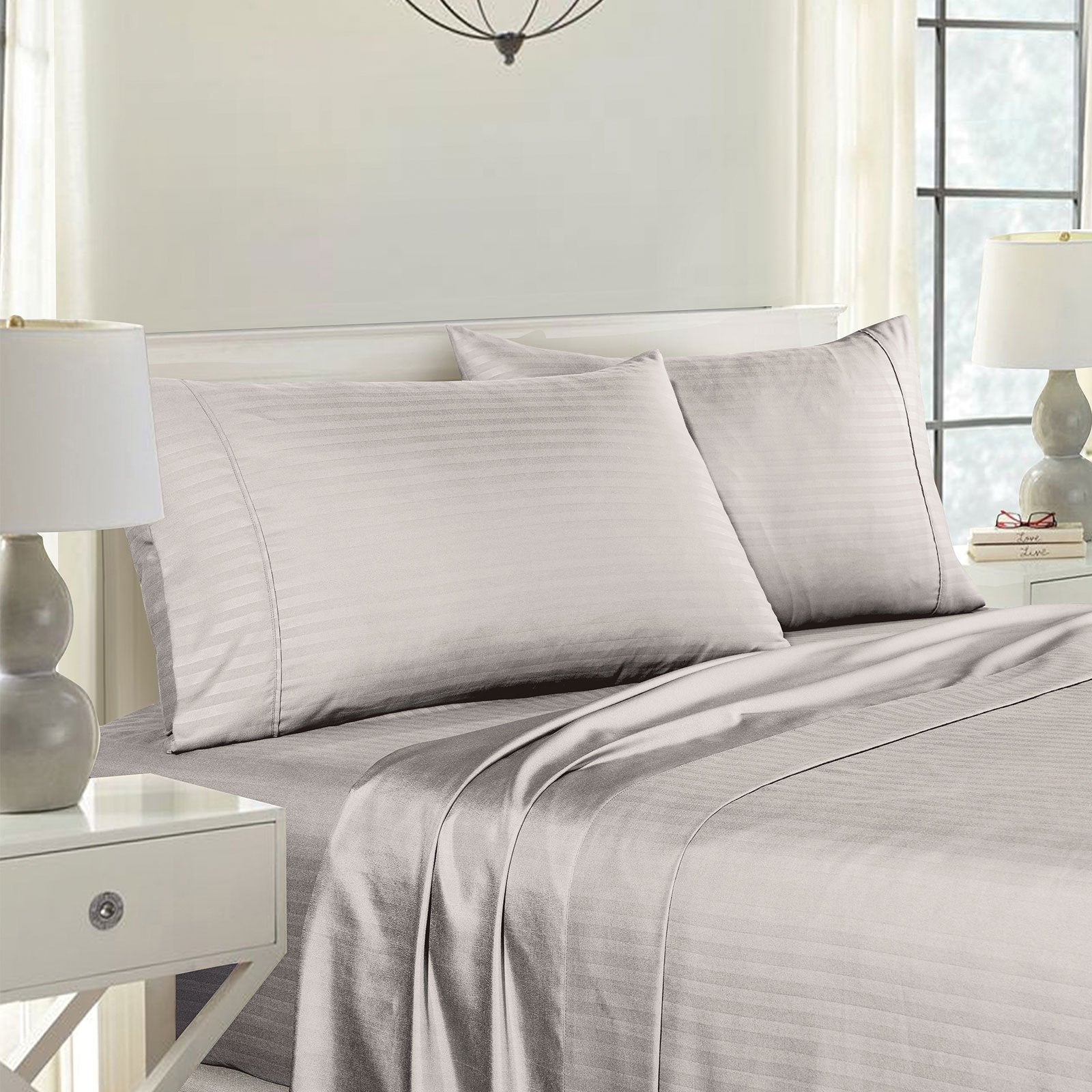 Royal Comfort Twin Pack Pillowcases Cooling Bamboo Blend Ultra Soft 51cm x 76cm 51 x 76cm Silver Grey - Bedzy Australia