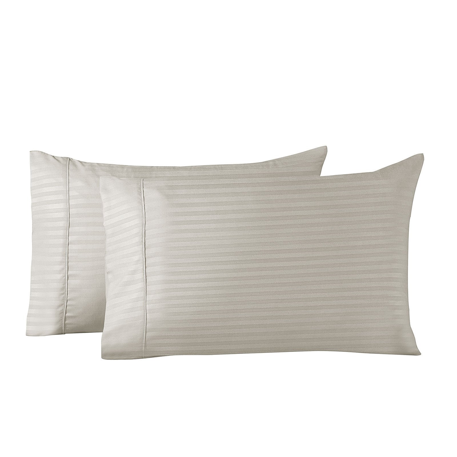 Royal Comfort Twin Pack Pillowcases Cooling Bamboo Blend Ultra Soft 51cm x 76cm 51 x 76cm Silver Grey - Bedzy Australia