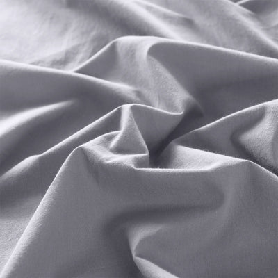 Royal Comfort Vintage Washed 100% Cotton Quilt Cover Set Bedding Ultra Soft Double Grey - Bedzy Australia